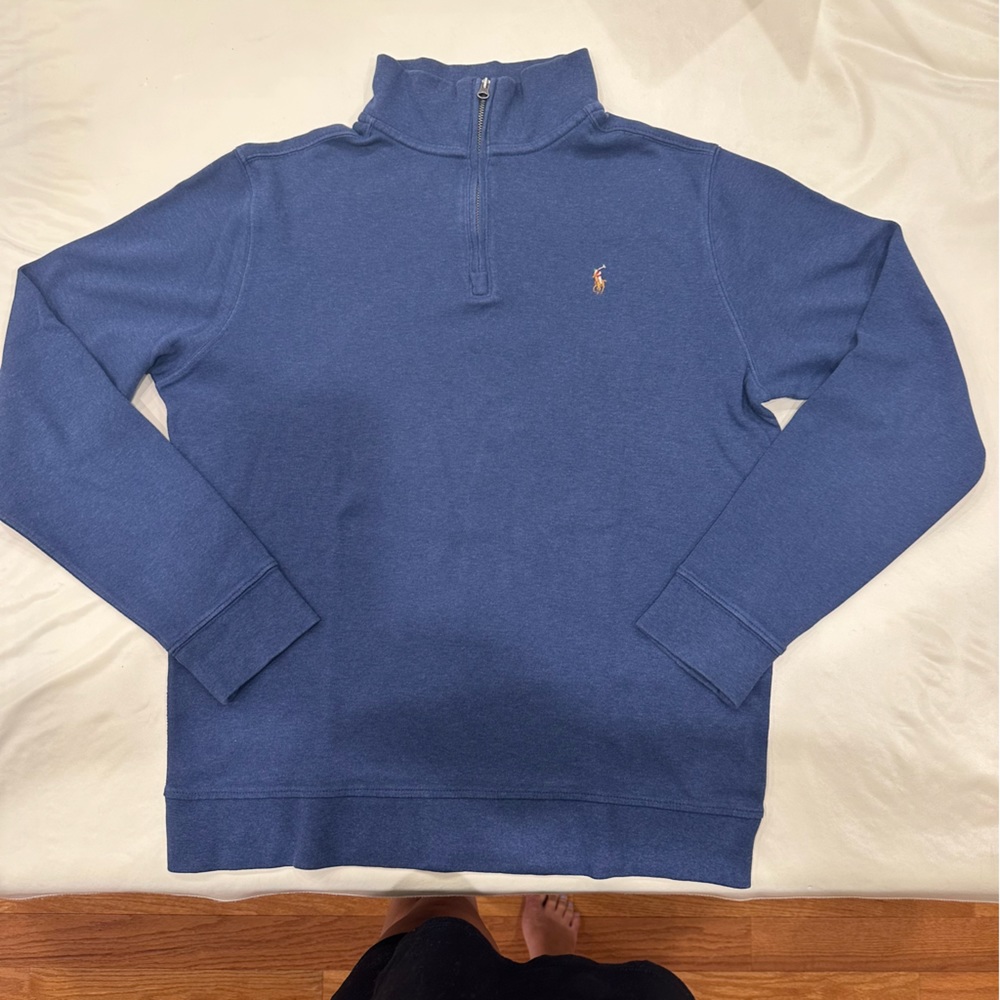 Polo Ralph Lauren Blue Half Zip Sweater - Picture 2 of 10